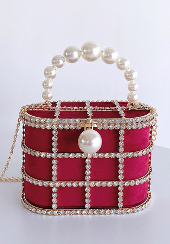 Bolso francés Bolso de cubo de perlas de moda Bolso de verano Bolso de mujer