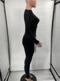 Women'S Solid Color Casual Tight Fitting Jumpsuit