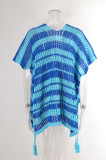 Summer Beach Cover-Up Hollow Rope Holidays Camisa de tejer