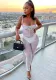 Summer Ladies Sexy Mesh See-Through Straps Pleated Fashion Chic Slim Jumpsuit