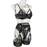 Sexy mesh patchwork 5-delige lingerieset
