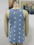 Women Polka Dot Lace Up Sexy Backless knitting Top