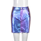 Ladies Sexy Spring Color Changing Splash Resistant High Waist Style Skirt