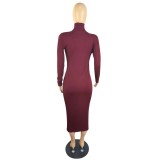 Women's Ribbed Perforated Dress