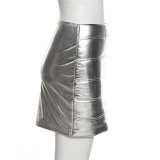 Falda ajustada ajustada de cintura alta de color brillante a la moda de primavera para mujer