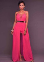 Women Sexy Sleeveless Hollow Out Jumpsuit