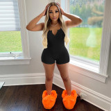 Women's Fashion Casual Rib Jumpsuit