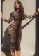 Autumn and winter Women fashion leopard print long-sleeved sexy slim dress