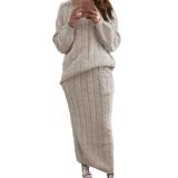 Herbst und Winter Damenmode Twist Pullover Anzug Set