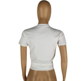 Women's Pearl Sequin Applique T-Shirt 2020 Summer Short Sleeve