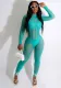 Spring And Autumn Sexy Women'S Solid Color Basic Mesh Patchwork Tight Fitting Jumpsuit