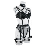 Sexy Bra Lingerie Temptation Sexy Cosplay Chain Four-Piece Set For Women