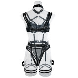 Sexy Bra Lingerie Temptation Sexy Cosplay Chain Four-Piece Set For Women