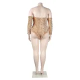 Women Sexy Feather Sequin Jumpsuit