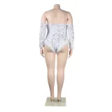 Women Sexy Feather Sequin Jumpsuit