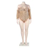 Women Sexy Feather Sequin Jumpsuit