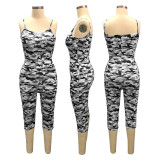 Damesjurken Camouflage Bretels Jumpsuit
