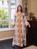 Malay Casual Swing Dubai Robe Printed Dress