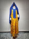 Abaya Ethnic Wear Muslim Jalabiya Arabic Print Beaded Dress