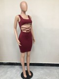 Sexy bodycon-jurk met veters voor dames