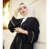 Muslim Women Golden Webbing Robe