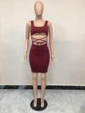 Sexy bodycon-jurk met veters voor dames
