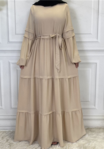 Женское повседневное шифоновое платье с длинным рукавом