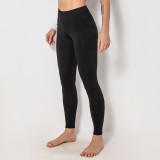Patchwork Pocket Plus Size Omkeerbaar Nylon Hoge Stretch Atletische Hoge Taille Butt Lift Nauwsluitende Yoga Broek Dames