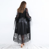 Sexy Lingerie Sexy Long-Sleeved Long Robe Nightgown