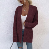 Women'S Autumn And Winter Pocket Knitting Sweater