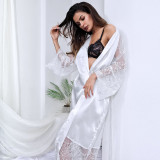 Sexy Lingerie Sexy Long-Sleeved Long Robe Nightgown