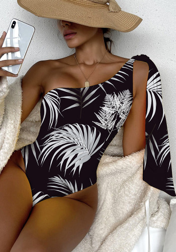 Mehrfarbiger 3D-bedruckter einteiliger Badeanzug für Damen, eng anliegende Bikinibekleidung