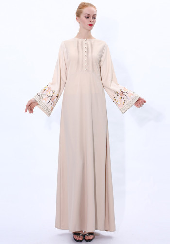 Элегантное платье с вышивкой в ​​виде колокольчика, летнее тонкое платье трапециевидной формы в стиле ретро