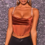 Sexy Ladies Fit Diamond Chain Camisole Outdoor Wear Camisole