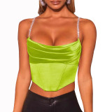 Sexy Ladies Fit Diamond Chain Camisole Outdoor Wear Camisole