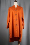 African Dress Button Long Sleeve Loose Fit Plus Size Casual Shirt Dress