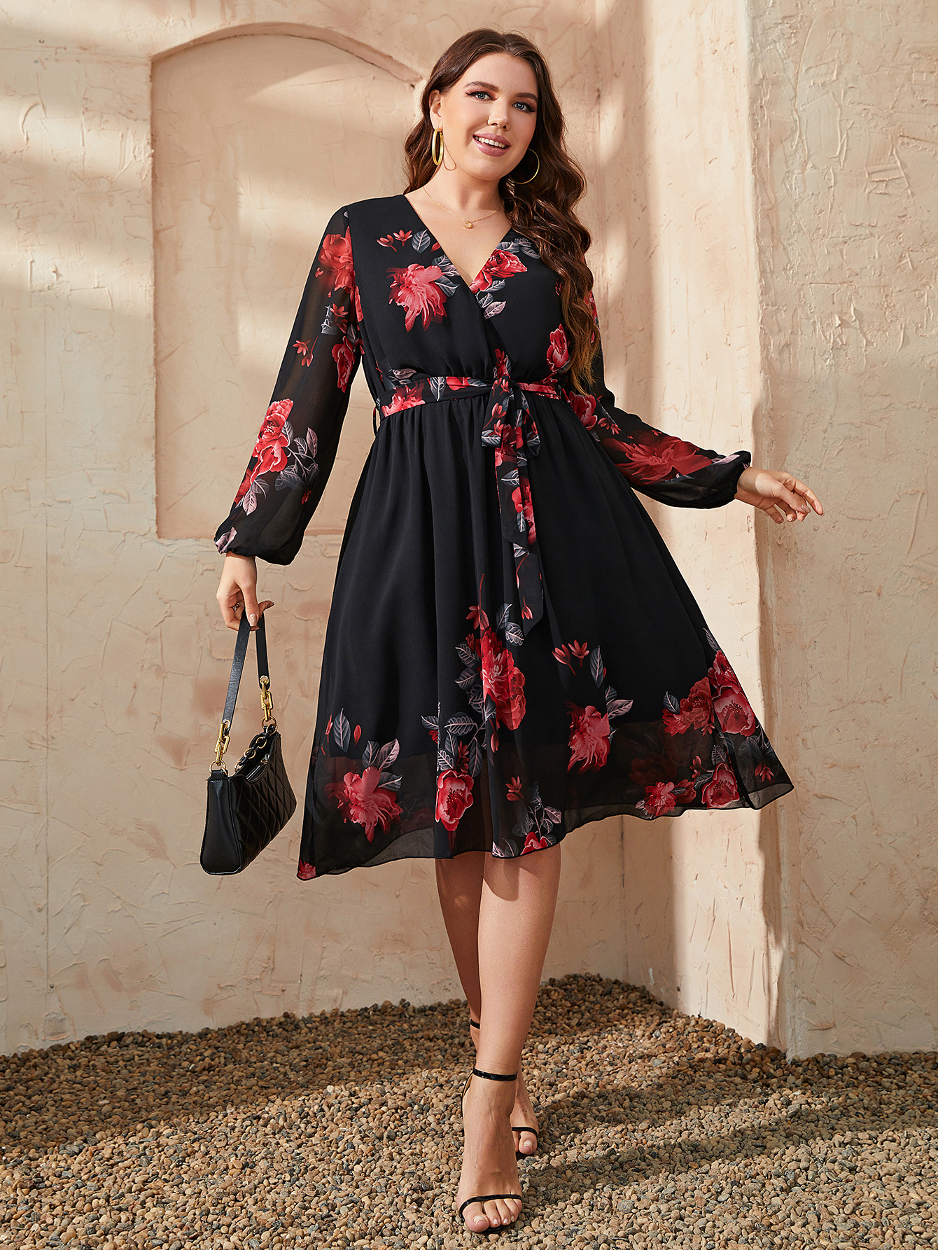 Plus Size Women Printed Dress - The Little Connection