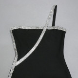 Chic Knitting Dress Luxury Slash Shoulder Bodycon Dress