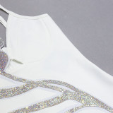 Luxury Beaded Sexy Straps Slim Mini Elegant Bandage Dress