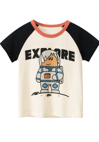Ropa de verano para niños Camiseta de manga corta para niños Ropa de bebé de media manga para niños