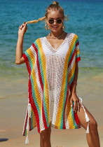 Blusa de playa de verano Hollow Knitting Tassel Holidays Bikini Blusa Mujer Cubrir