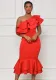 Women Sexy Ruffle Mermaid Dress