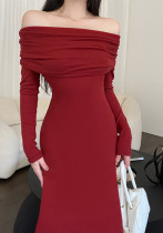 Little Sweets örgü Bodycon Elbise sonbahar retro Slim Fit Chic Casual Bodycon elbise