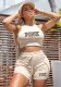 Women'S Tank Shorts Set Ribbed High Stretch Two Piece Tracksuit
