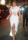 sequined hollow out long sexy dress