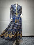fashion muslim Abaya embroidered dress dubai saudi women's clothing