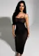 Women's Spring Solid Color Sexy Mesh Low Back Camisole Slim Long Dress