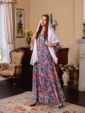 Women's Arabian Dubai Muslim Robe Abaya Printed Dress