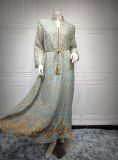 fashion muslim Abaya embroidered dress dubai saudi women's clothing