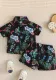 Baby Short-Sleeved Shirt + Shorts Two-Piece Set Boys' Printed Polo Collar Top Pants Suit